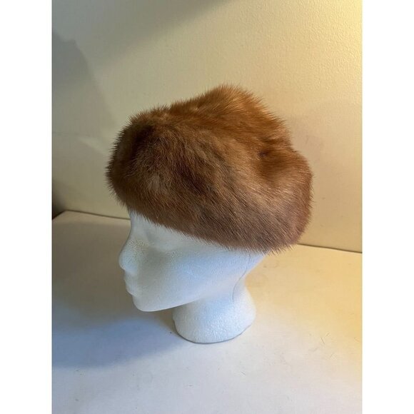 Vintage Union Made Womens Mink Hat Light Brown main image 9